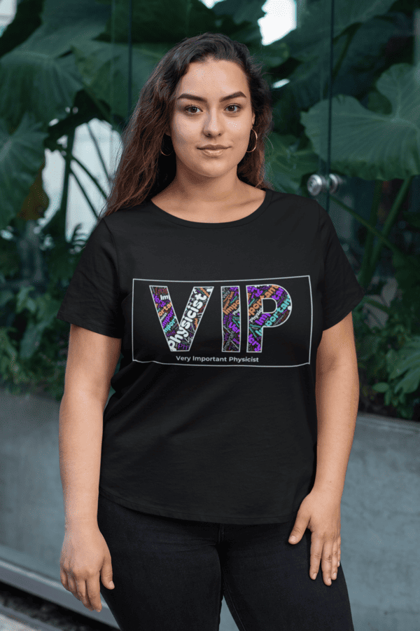 Model wearing Oyanova VIP Black T-shirt