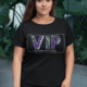 Model wearing Oyanova VIP Black T-shirt